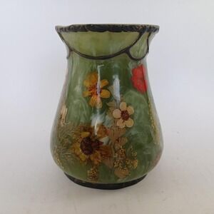 Vintage MCM India Ink CO Fresh Fields Lucite Tooth Brush Holder Tumbler Green